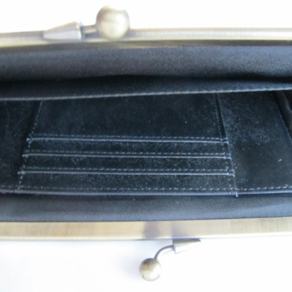 Vintage Soft Leather Black Clutch Purse - Picture 6 of 8